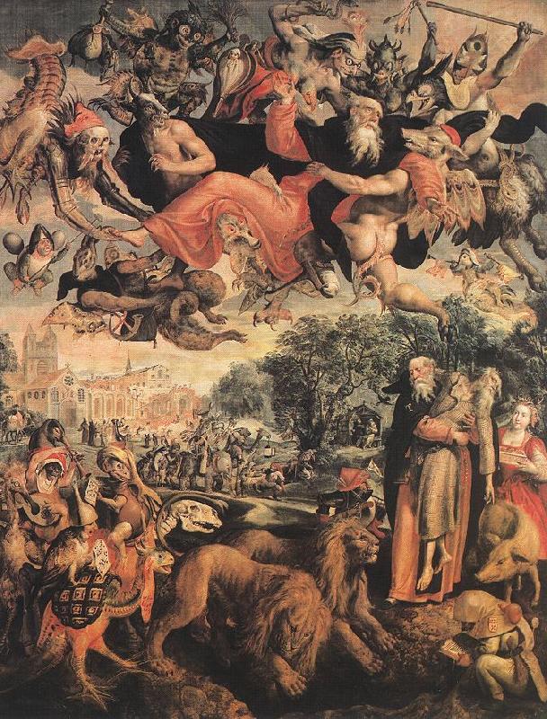 VOS, Marten de The Temptation of St Antony  awr oil painting image